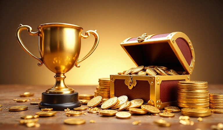 Trophy and bonus chest icons for achievements and bonuses